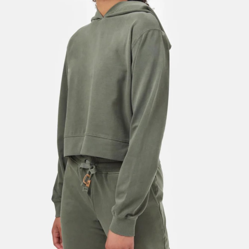 French Terry Crop Hoodie